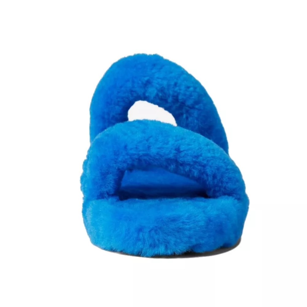 UGG Women's Oh Yeah Sheepskin Slippers in Dive Blue Sz 9 NWOT - Picture 4 of 11